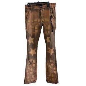 Legendary Status Jeans Sz 30X36 Carpenter Slant Pockets Stars Streetwear